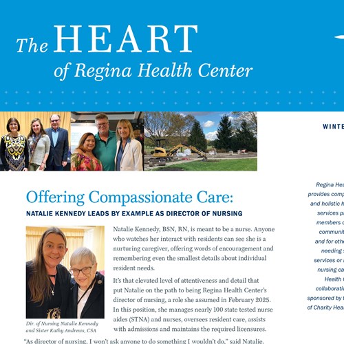 The Heart of Regina Health Center: caregiver spotlight focuses on Director of Nursing Natalie Kennedy and her commitment to compassionate care